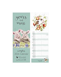 Wrendale Designs Yours and Mine Slim Calendar 2026
